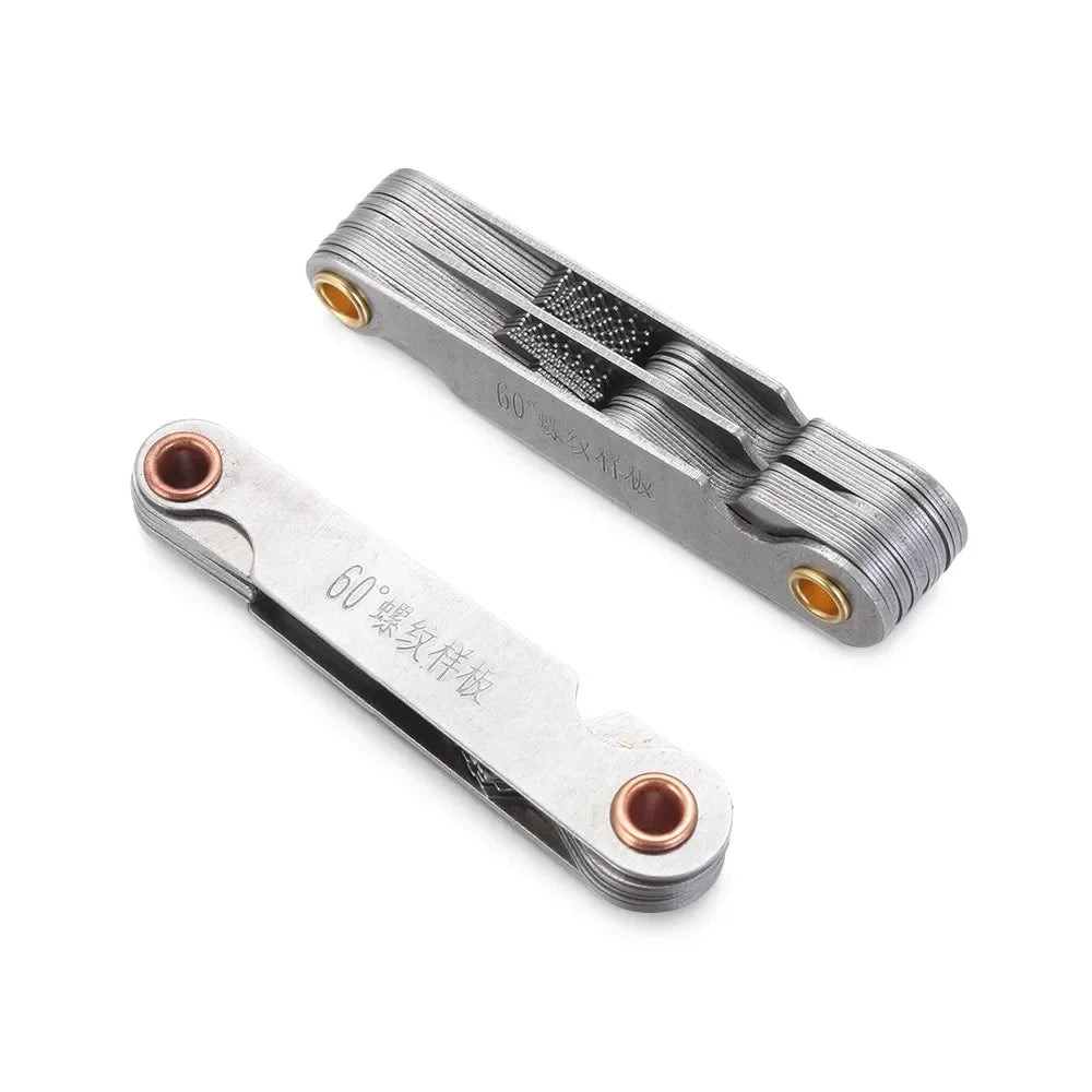 1pc 55/60 Degree Metric Inch Thread Plug Gauge Gear Tooth Screw Pitch Gauges Measuring Center Metrisch Thread Measurement Tools