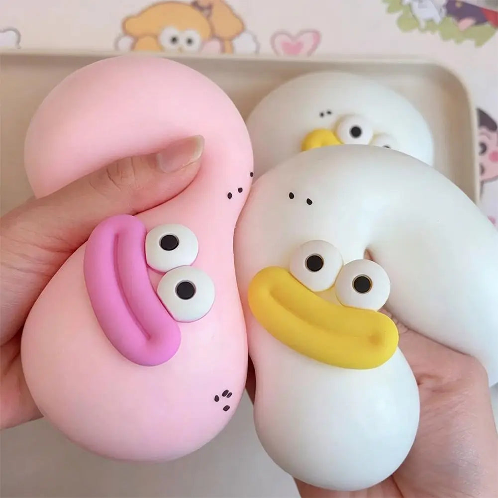 Big Mouth Mantou Stress Relief Toy Squeeze Balls Stress-Relief Squishy Toys Slow Rebound Sensory Fidget Toys For Adults Kids ﻿