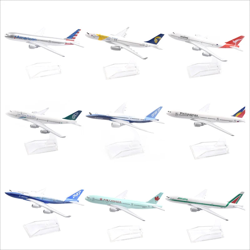 JASON TUTU  Aircraft Model Boeing 747 B787 B777 Planel Airplane Airbus A380 A320 Diecast Metal 1/400 Scale Planes Collect Gifts