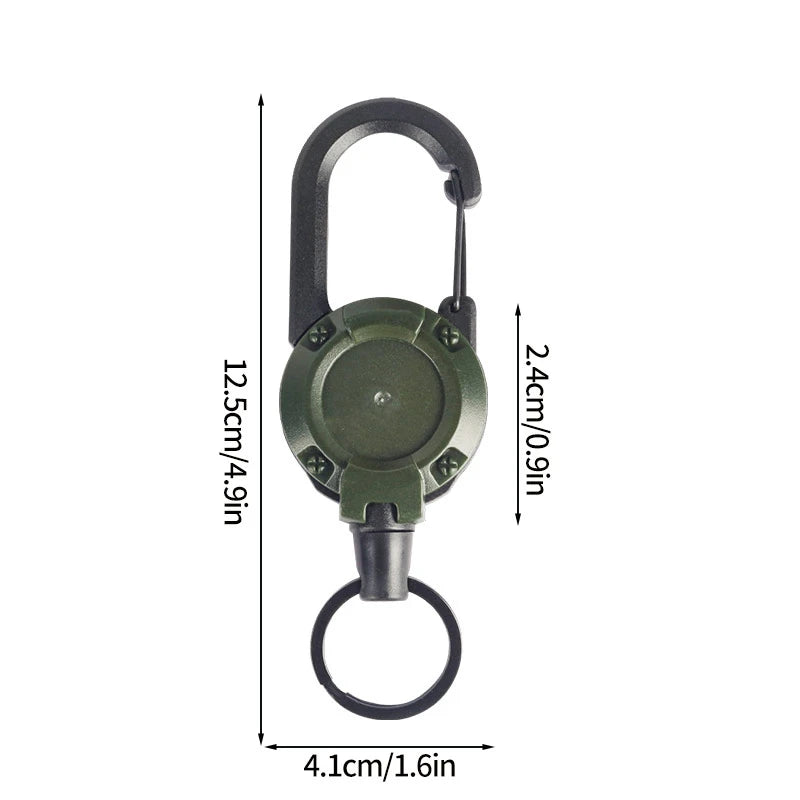 Double Headed Automatic Retractable Keychain Camping Hiking Supplies Anti-theft Elastic Keychain Carabiner Buckles 땡처리 캠핑용품