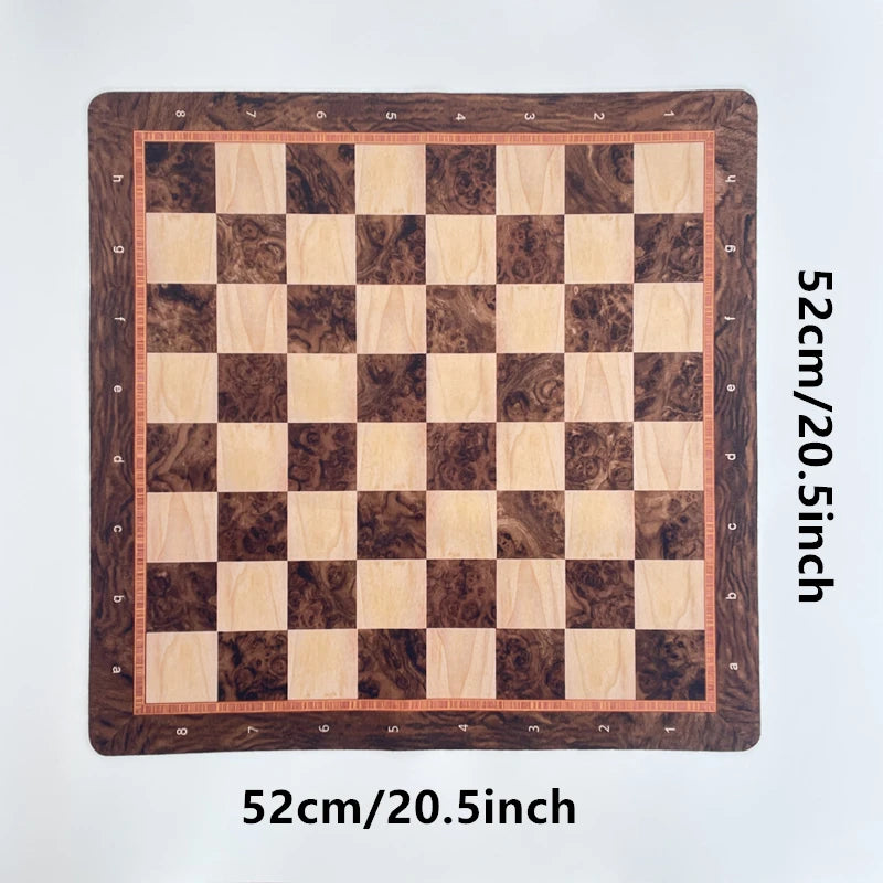 High quality Large 52cm/20.5inch championship game chessboard foldable and rollable soft rubber chessboard checkers board