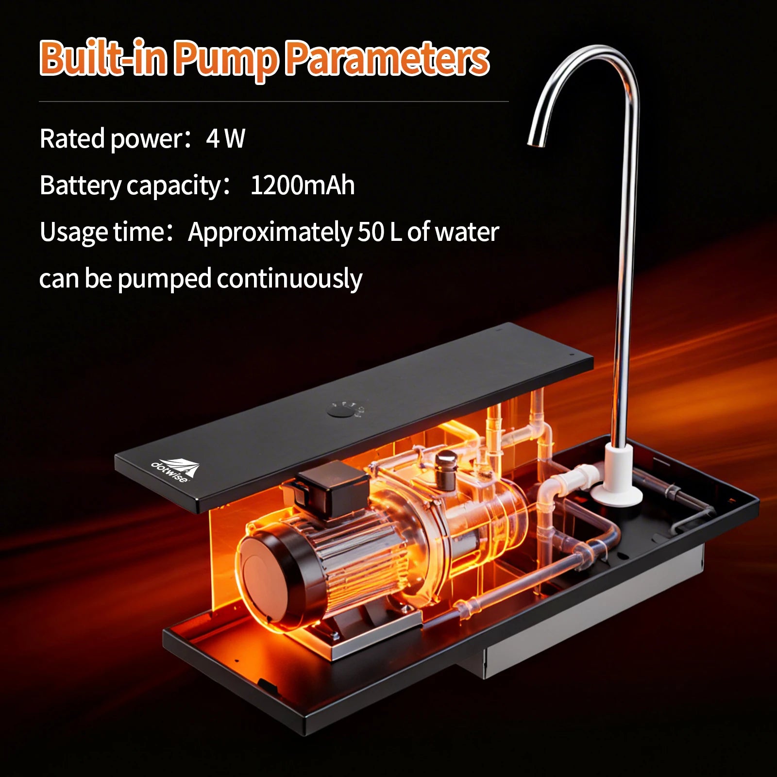 IGT Electric Water Dispenser Camping IGT Water-proof Electric Water Pump Aluminium Table Unit Plate IGT Table Accessory