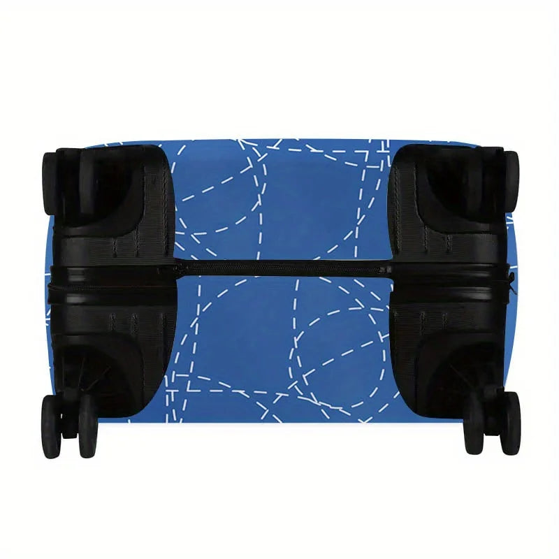 Airplane-Printed Luggage Cover, Dust-Proof Stretch Travel Accessory, Fits 18–32-Inch Suitcases