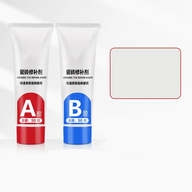 100g Tile Repair Agent AB Adhesive Ceramic Repair Glue Marble Floor Tile Toilet Washbasin Repair Glue Crack Repair Caulk Glue