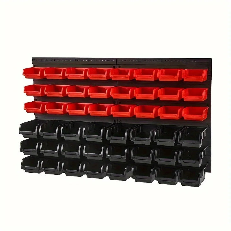 Tool Organizer Wall Mount Heavy Duty Tool Shelf 28 Stacking Boxes Multi-Function Storage Rack Tool Holder for Workshop Pegboard