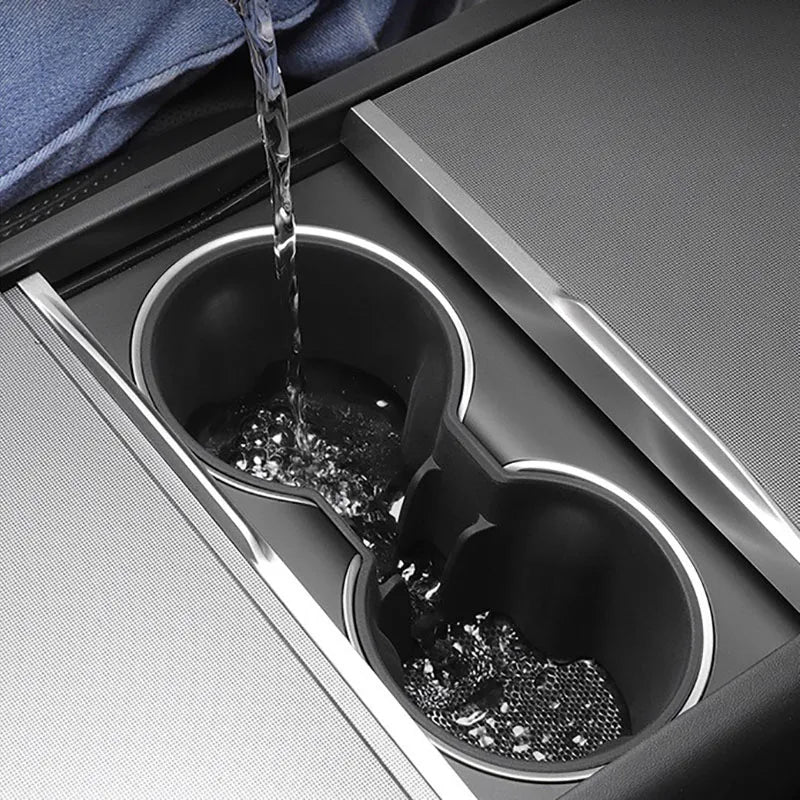 for New Tesla Model Y Juniper 2025 Interior Accessories Center Console Cup Holder Glasses Tray Armrest Box Protect Cover MY 2026