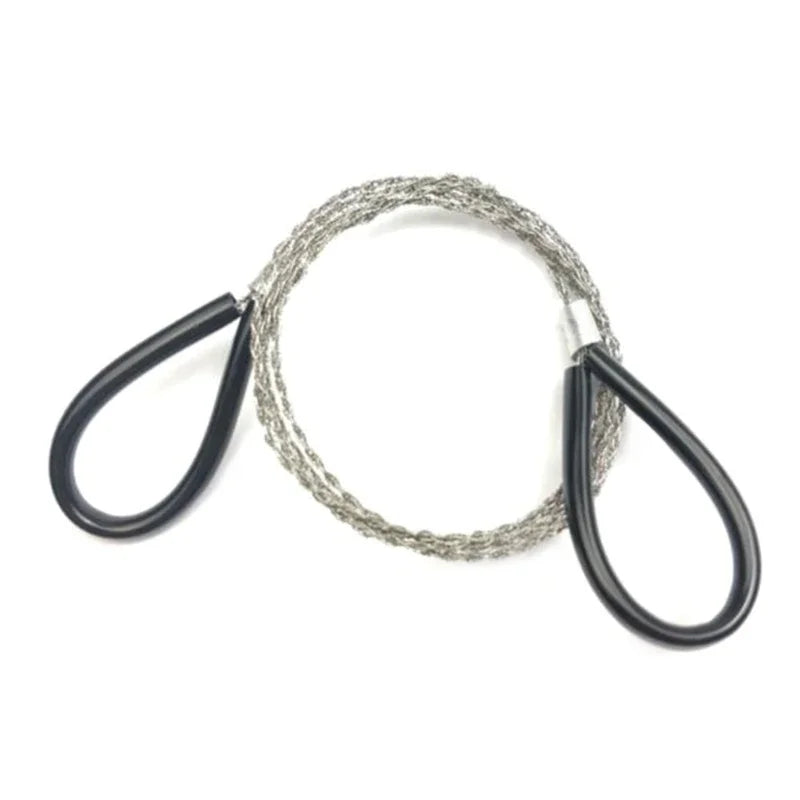 1Pcs Stainless Steel Cable Saw Metal Wire Saw Hand Pocket String Rope Saw Emergency Survival  PVC Pipe Cutting Tool