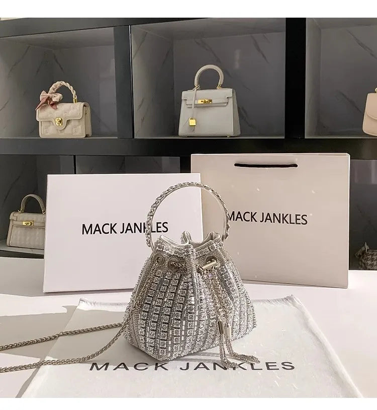 Luxury Designer Women Handbag Glitter Shiny Diamond Clutch Purse Wedding Party Banquet Bag Crystal Rhinestones Evening Bag