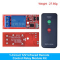 GREATZT IR 1 Channel Infrared Receiver Driving Switch Relay Driver Module Board 5V / 12V + Active Remote Controller