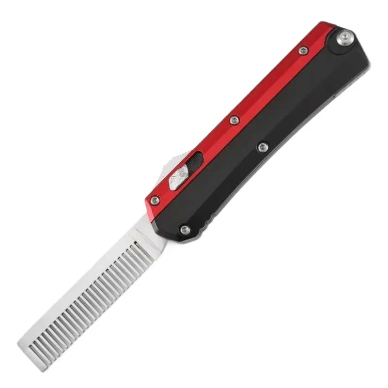 Micro-technology Zinc Alloy Straight Jump High Hardness Comb Outdoor Straight-out Multifunctional EDC Tool Multi-purpose Comb