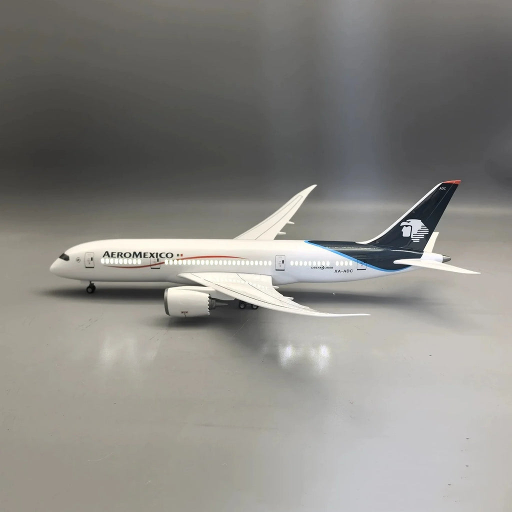 AEROMEXICO B787-8 Airplane Model Boys Toys 43CM Scale Aircraft Flight Machine Model Adults Fun Collected Gift By Aviation Displa