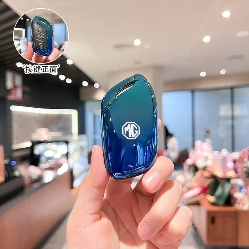 NEW Fahion Soft TPU Car Key Case Cover Shell Fob For MG ZS EV GS GT EZS HS EHS MG3 MG5 MG6 MG7 2019 2020 Styling Accessories