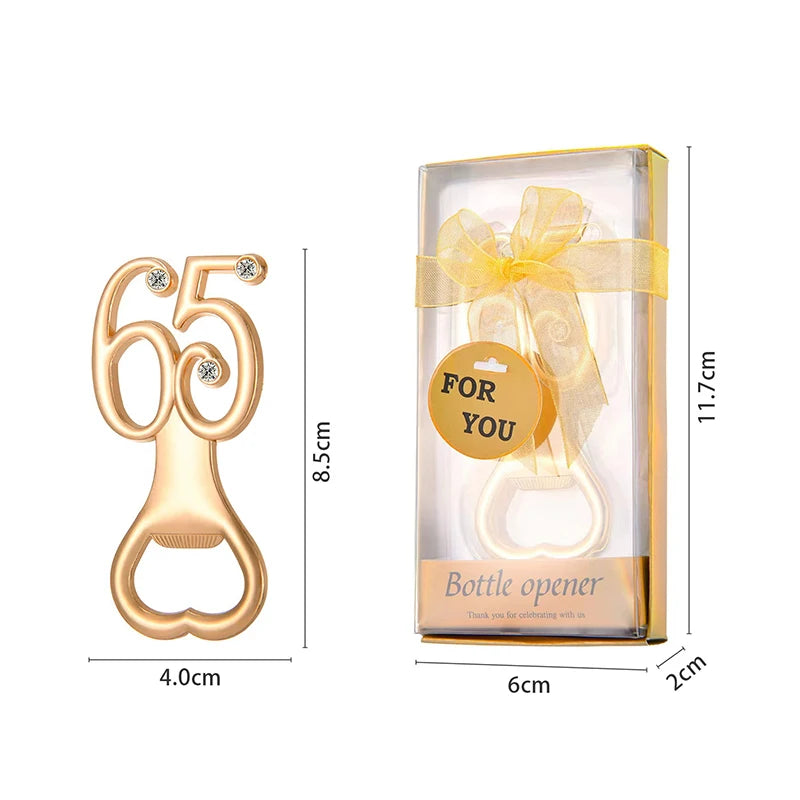 30/40/50/60/70/80 Number Shape Bottle Opener For Birthday Party Wedding Anniversary Souvenir Gift Kitchen Gadget