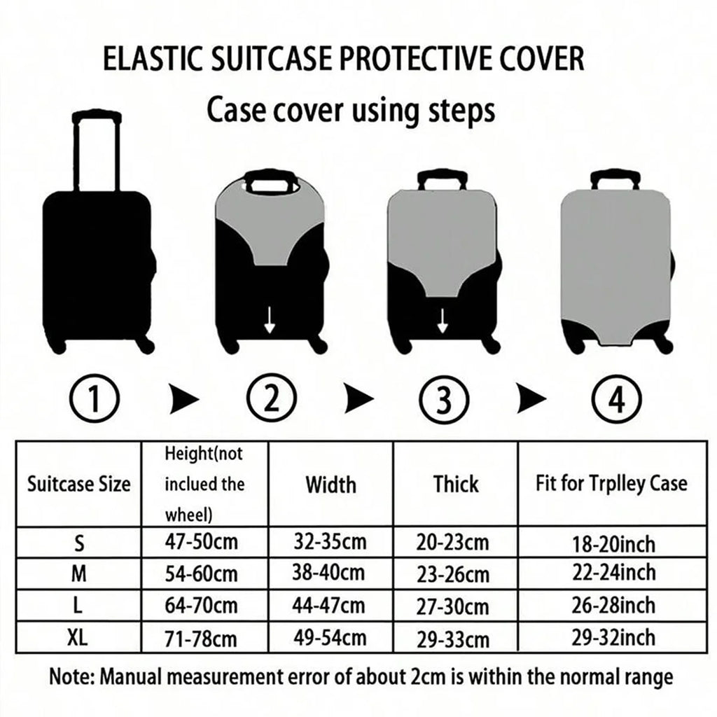 Luggage Protective Cover With Cartoon Print