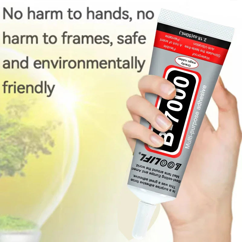 B7000 Super Clear Quick Dry Adhesive Black Contact Cell Phone Tablet Repair Adhesive Maintenance Back Cover Medium Repair