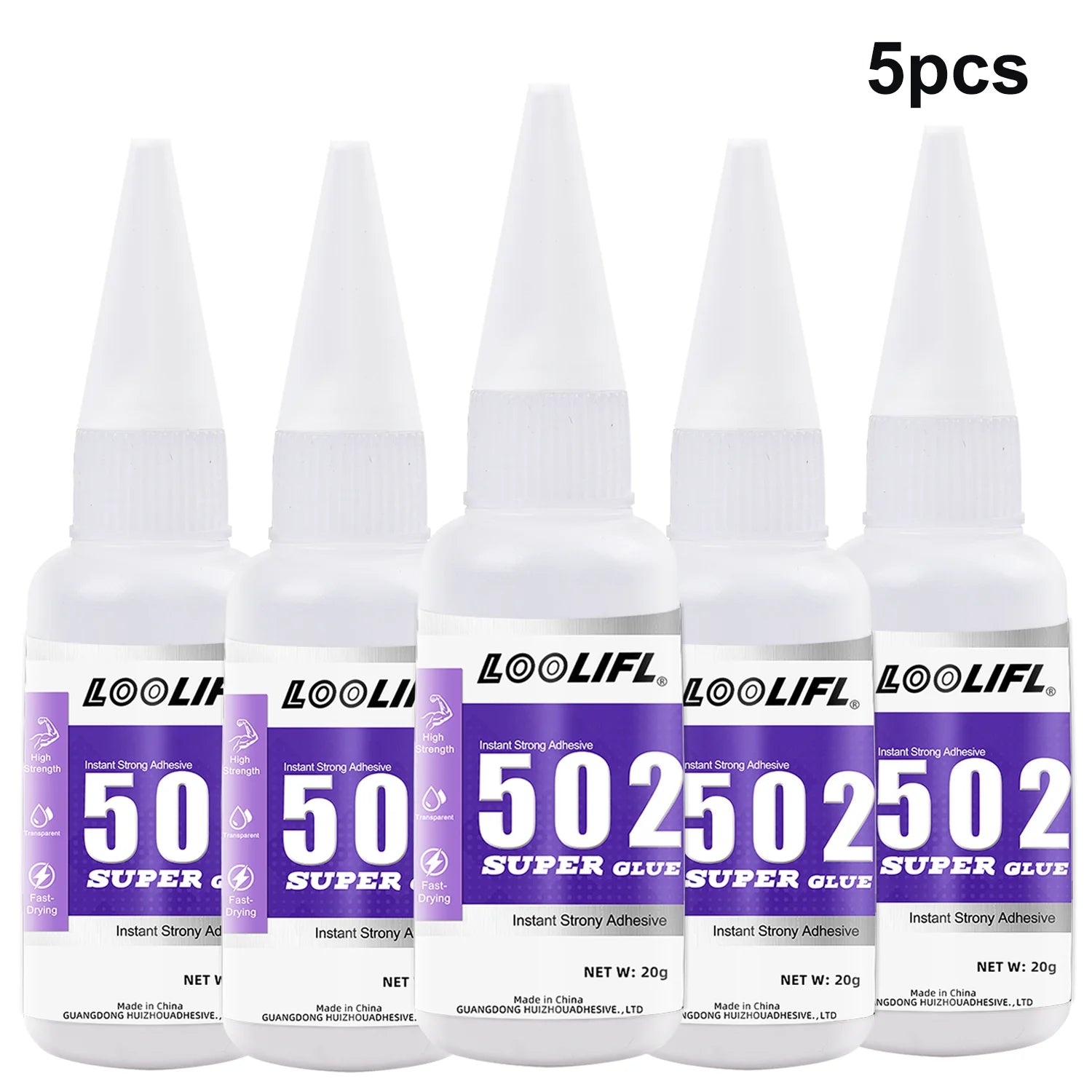 Loolifl 502 Super Glue Multi-Purpose Adhesive, Suitable for Metal, Plastic, Diy, and Small Craft Repairs 20g Quick-Drying Glue