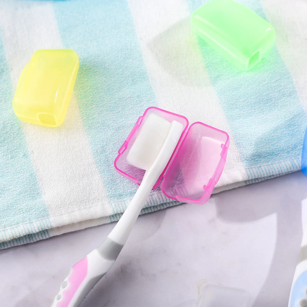 10Pcs Compact Lightweight Toothbrush Head Protective Covers Travel Toothbrush Caps Dustproof Hygienic Storage for Daily Use