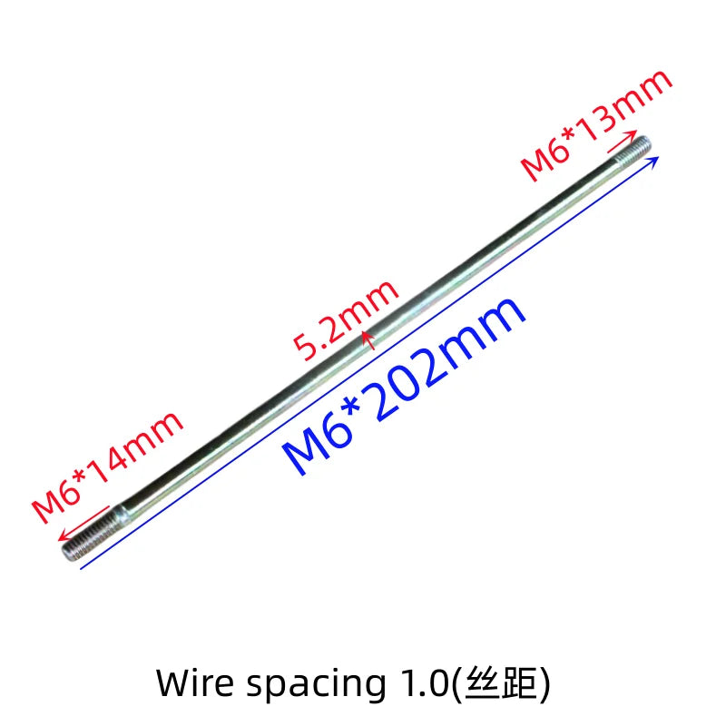 Motorcycle car exhaust pipe screw muffler interface cylinder block screw column bolt M6 to 8 to 10 M7 8mm double headed threaded