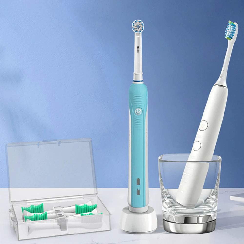 Toothbrush Head Storage Box Replacement Brush Heads Travel Case Compatible with Oral B, iO and Philips Electric Toothbrush Head