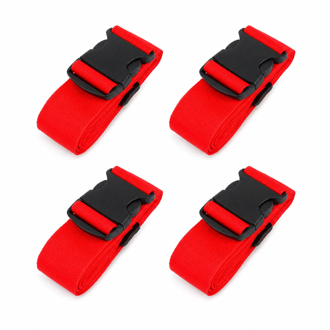 4Pcs Luggage Straps Adjustable Suitcase Belts Webbing Travel Bag Secure Buckle for 20 to 32 Inch Suitcase Trip Accessories Pack