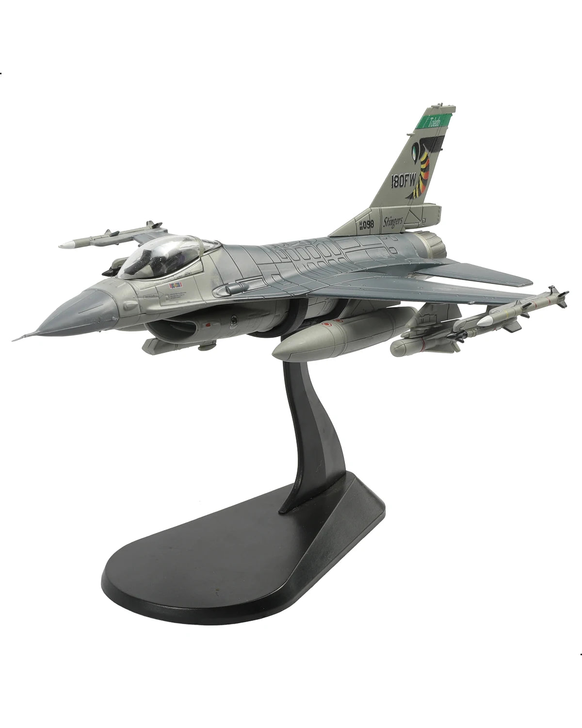 NUOTIE 1/72 F-16 Stinger Aggressor Diecast Jet with Removable Gear Military Model for Aviation Fans