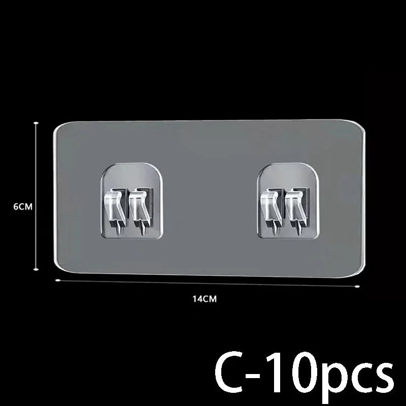 Waterproof Strong Adhesive Hook Shelf Sticker for Bathroom Kitchen Wall Shelf Rack Kitchen Sticking Wall Screw Hook Storage Rack