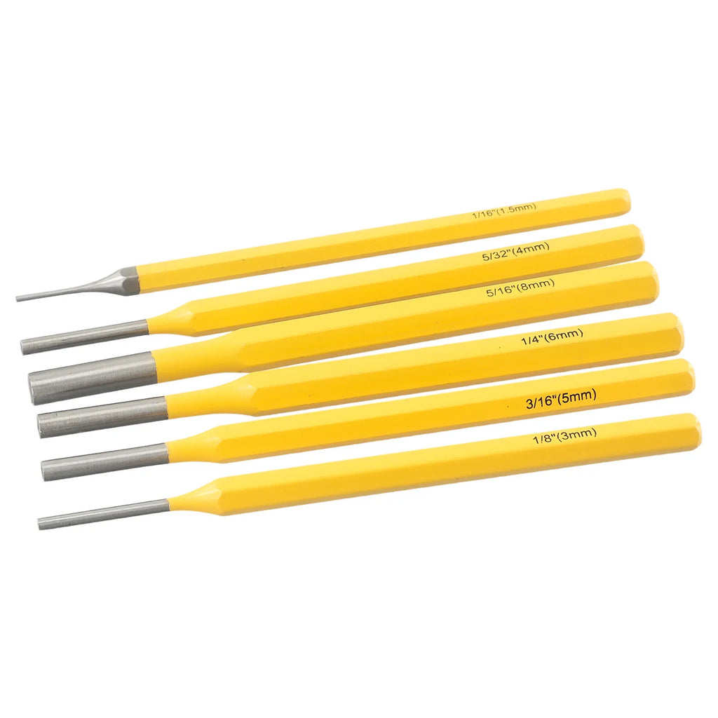Drill Chisel Drive Punch Set Carpenters Removing Replacement 6pcs Accessories Centering Cylinder Hand Tools Parts