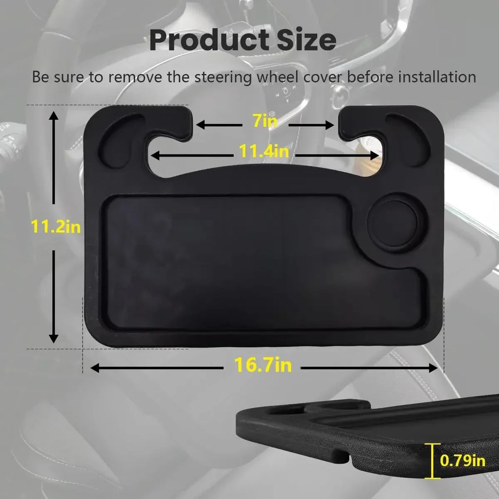 Car Laptop Table Stand Multi-function Car Dinner Plate Writing Desk Car Steering Wheel Dining Table Food Coffee Drink Tray Board