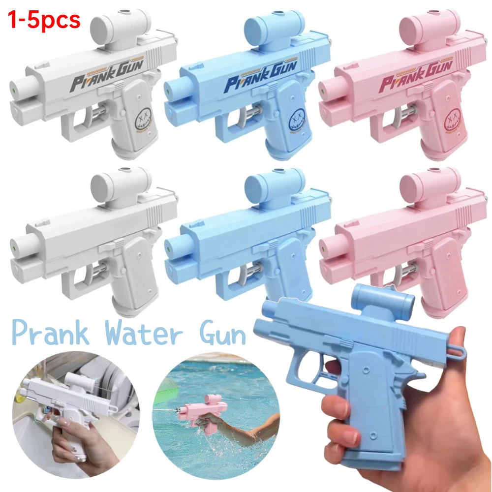 5-1PC Handheld Water Prank Gun Two-Way Spray Trick Reverse Water Gun Summer Outdoor Pool Watergun Toys Pistola de agua de broma