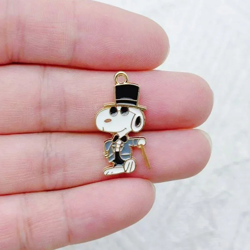 10pcs Cute Card Puppy Series Pendant, DIY Jewelry Making Earrings, Keychains, Jewelry Accessorie