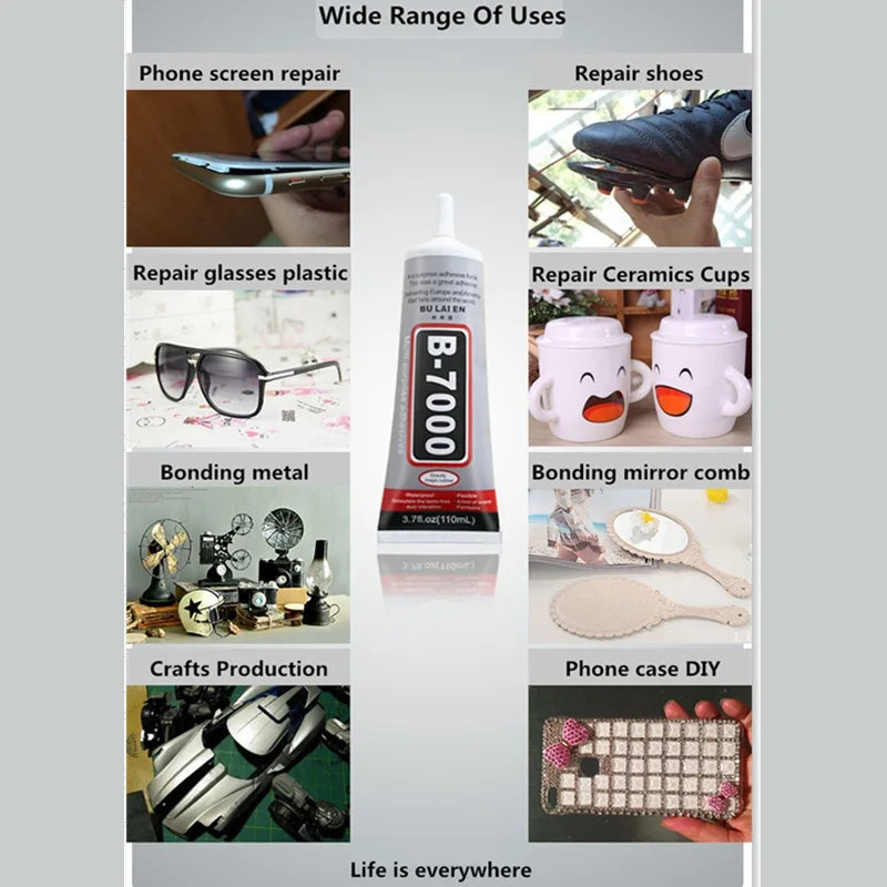 25ml B7000 Multipurpose Adhesive Epoxy Resin DIY Women Rhinestone Jewelry Crafts Phone Glass Touch Screen Liquid Super Nail Glue