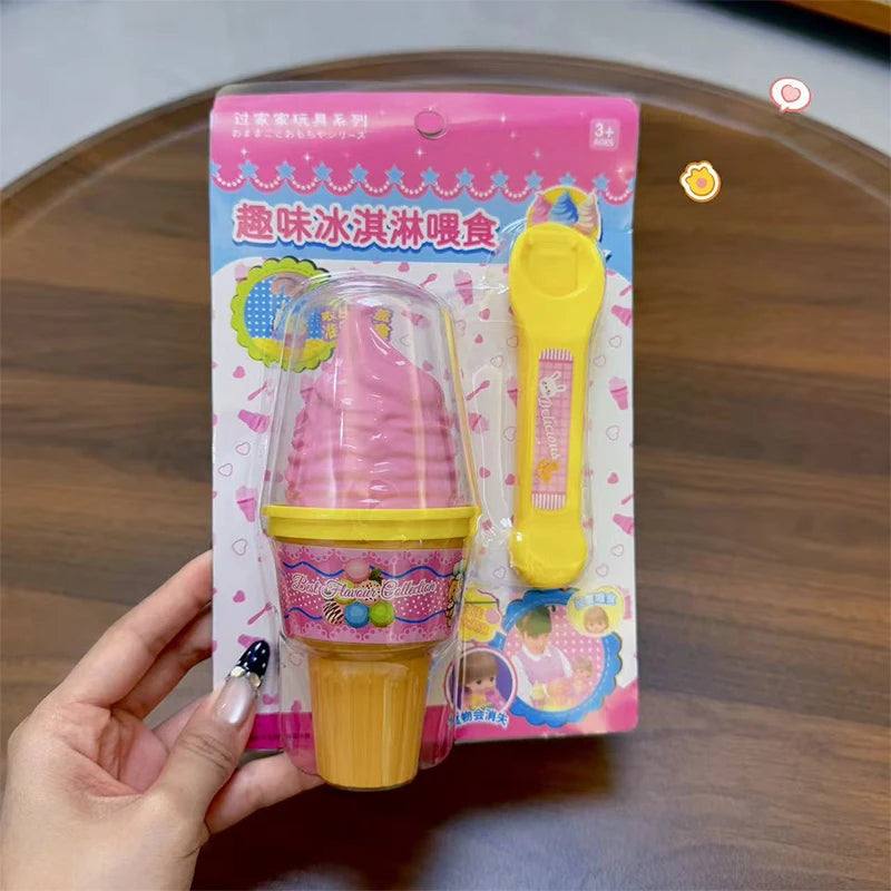 Simulation Food Feeding Pudding Toy With Spoon Japanese Early Education Toy Play House Style Role Play Feature Food Feeding Toy