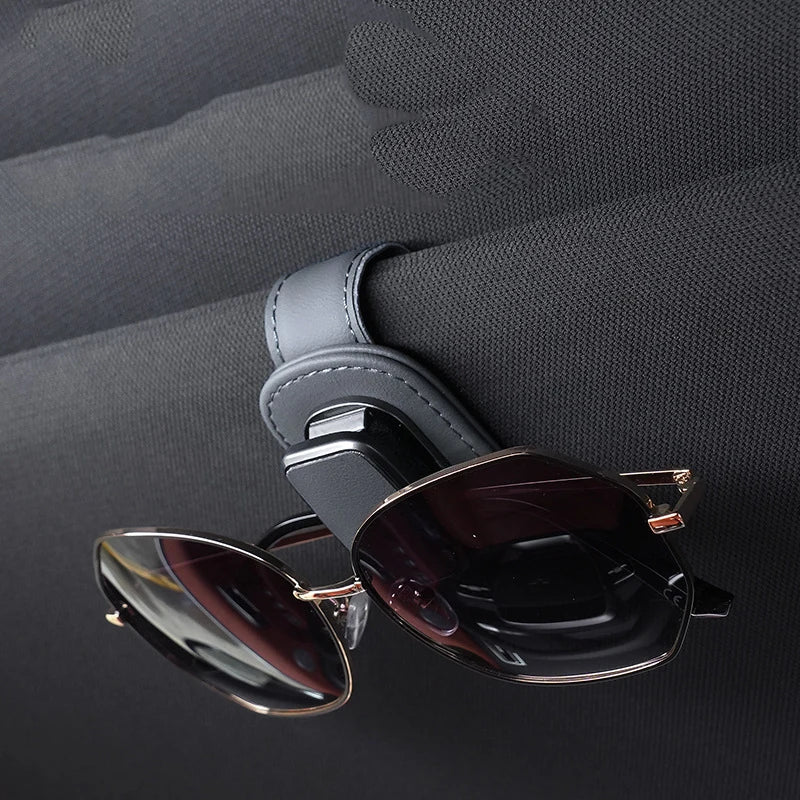 Car Glass Holder Car Sun Visor Glass Storage Car Interior Supplies Car Ticket Sunglasses Holder