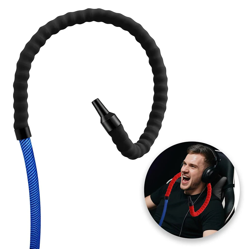 Hookah hose Flexible Neck Strap with Silicone Tube for Comfortable Shisha Hand Free Hookah Hose
