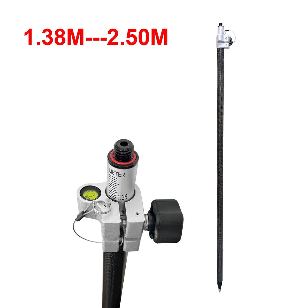 1.38M-2.5M Measuring Rods Universal Highly Accurate,Survey Pole RTK GPS for Surveying ,survey/draw Carbon Fiber texture