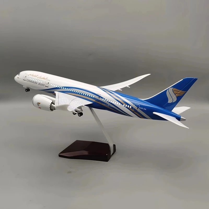 Sale Resin Toy Plane Model Diecast Plastic 47cm 1/130 Scale Airplane 787 B787 Aircraft Oman Air Airline Model Plane Collection G