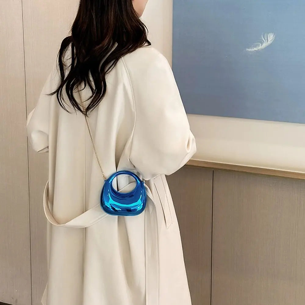 Fashion Acrylic Clutch Bags Elegant Small Handbags Portable Handle Wrist Bag for Women