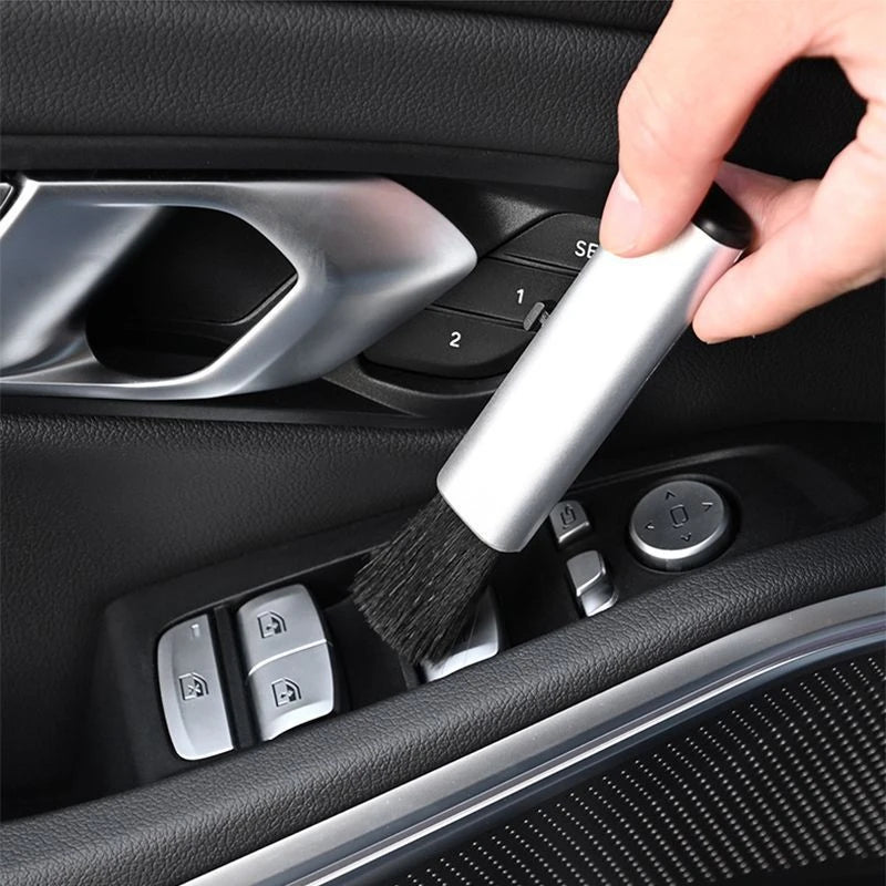 5/1Pcs Car Retractable Interior Cleaning Brush Air Conditioner Computer Detailing Brush Keyboard Plastic Handle Wool Brush