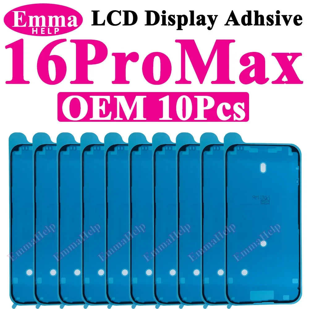 10pcs Waterproof Seal Sticker Back Cover Side For iPhone 16 Plus 15 Pro Max 14 16E Front LCD Display Adhesive Tape Seal
