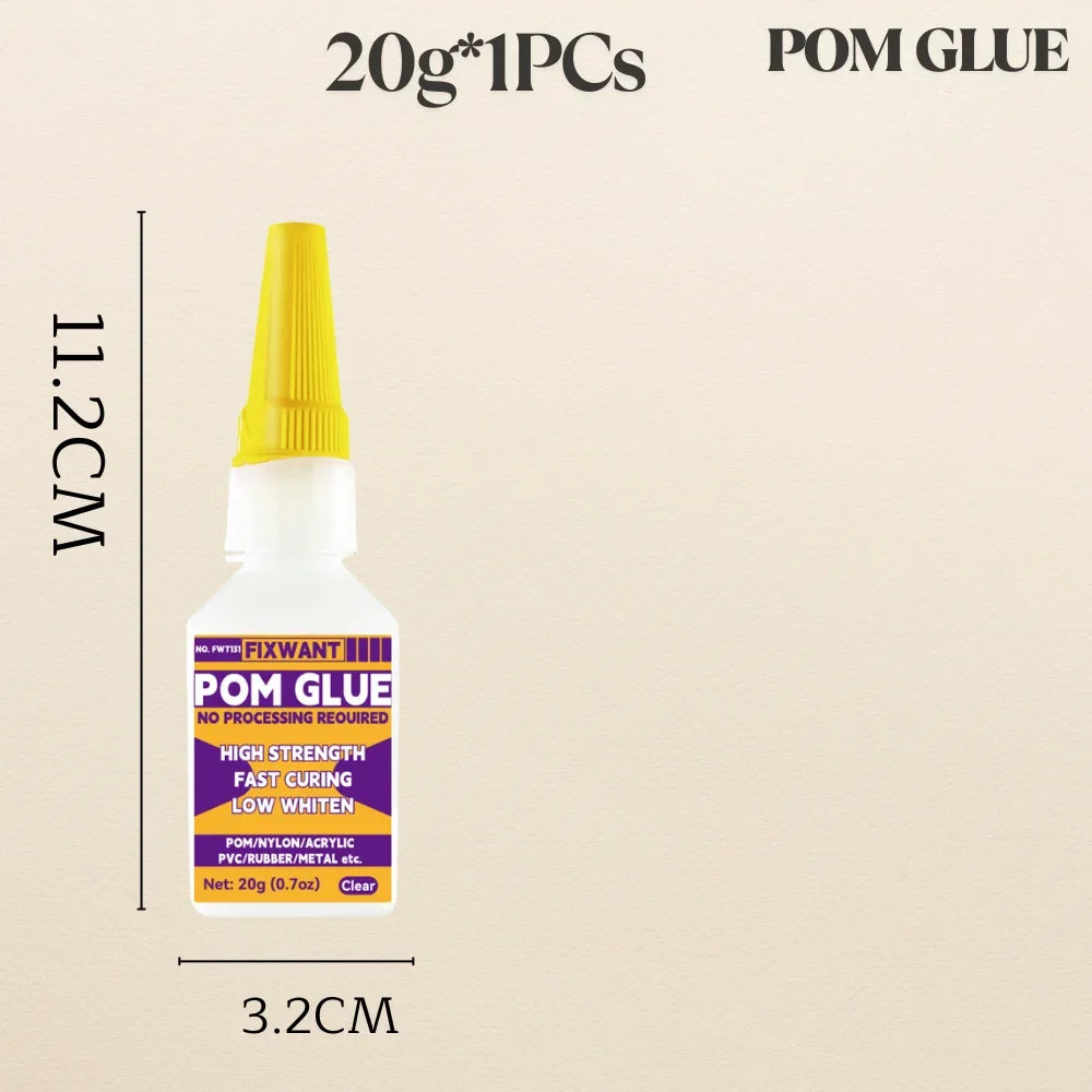 Industrial Special Glue for PP Polypropylene Plastic, Carbon Fiber, Fixes POM Polyoxymethylene, Silicone Fast-Curing Adhesive