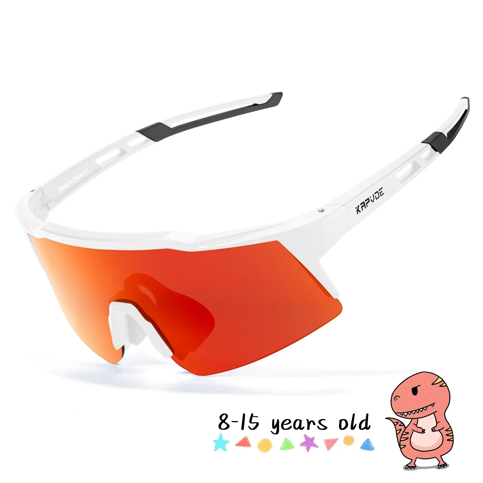 Kapvoe Kids Hiking Eyewear Cycling Sunglasses Aged 8-15 Baseball Running Children Glasses UV400 Sports Riding Bicycle Glasses