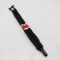 Woven Bracelet Outdoor Survival Seven-Core Parachute Cord Handmade Wrist Rope Wilderness Emergency Paracord with Alloy Buckle