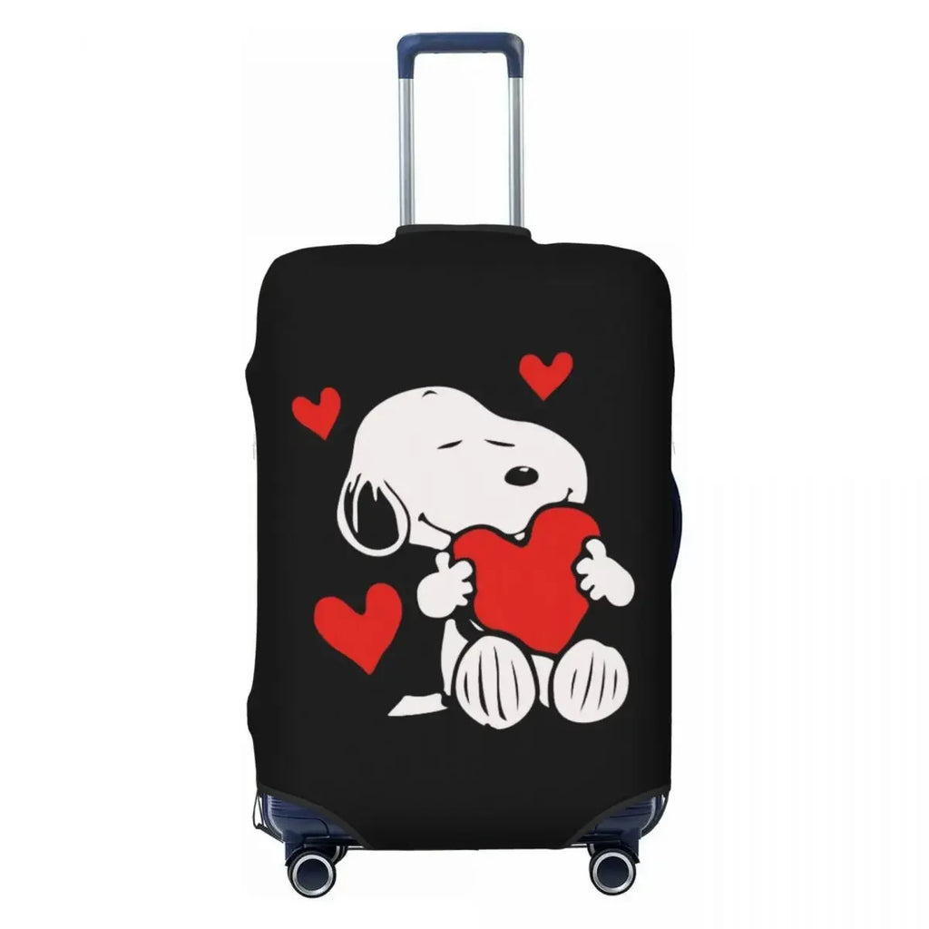 Thick Elastic Luggage Protector Cute Dogs Design For 18-32 Inch Luggage Dustproof Washable Anti-Scratch Travel Suitcase Cover