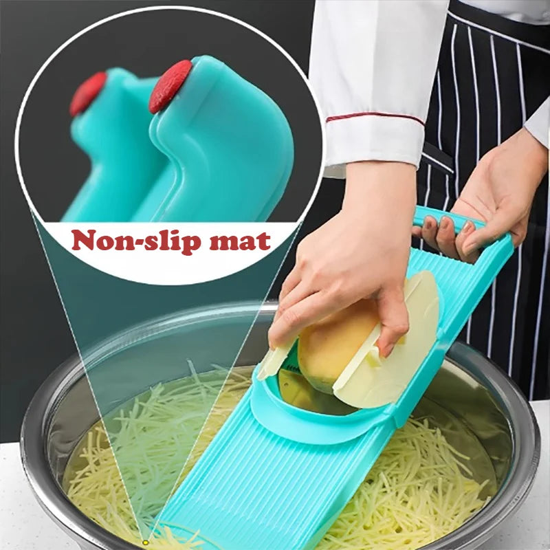 Professional Special Kitchen Grater Julienne Slicer Restaurant Chef Household Potato Grater Hand Guard Vegetable Cutting Machine