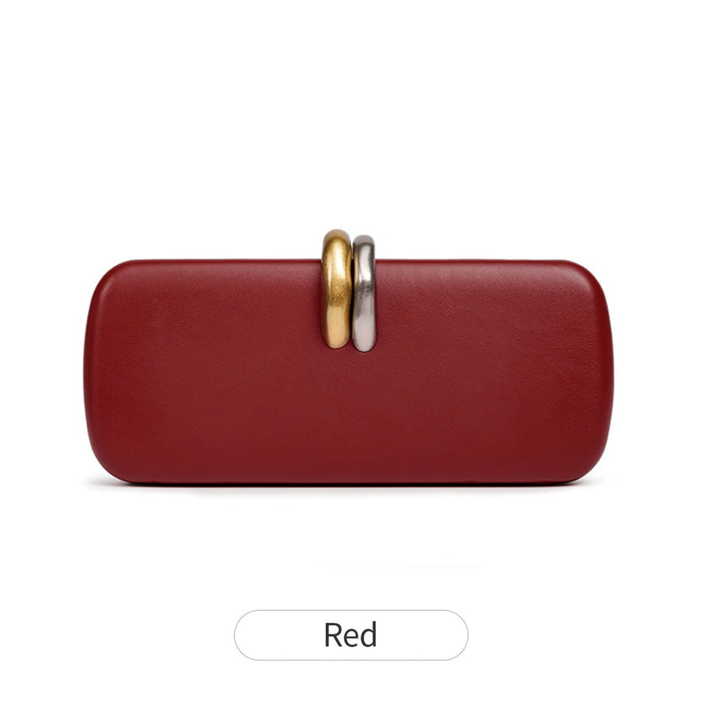 Fashion Women Handbag high-end metal double ring buckle design Evening Bag for Weddings,Parties,dance party Ladie’s CrossbodyBag