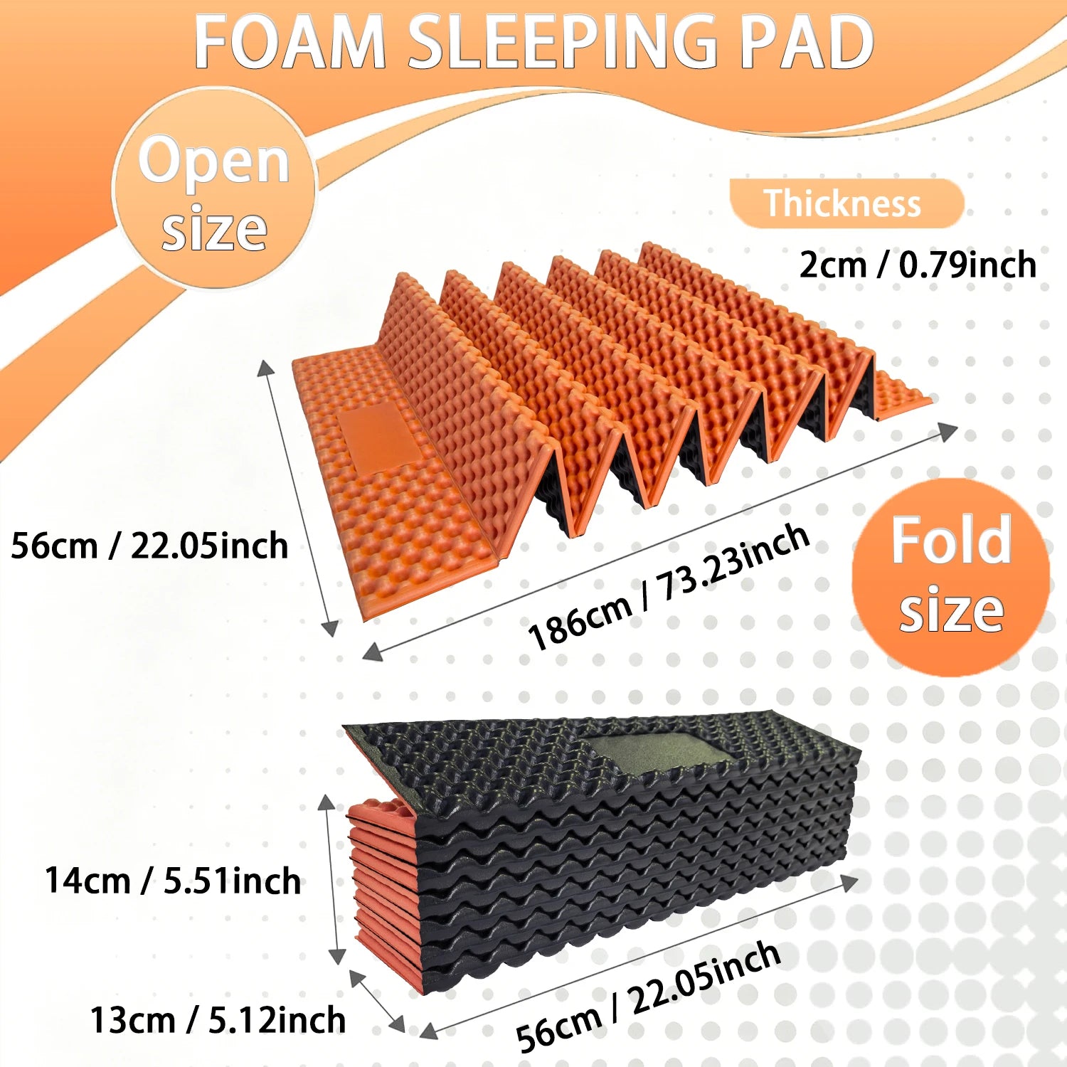 Egg Nest Sleeping Mat 330g Ultralight Aluminum Foil Pad Portable Insulated Camping Mat for Hiking Backpacking Tent Beach Yoga