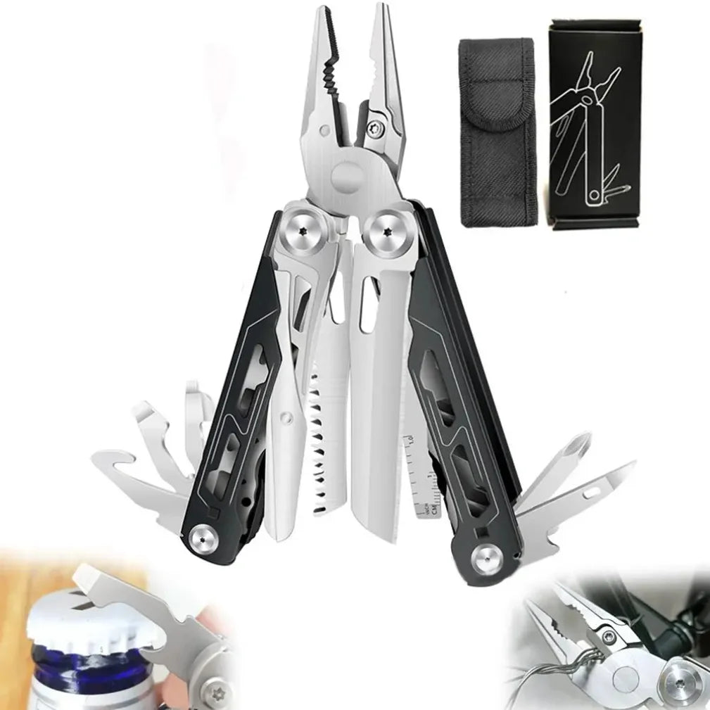 Multi-purpose Outdoor Folding Pliers Stainless Steel Folding For Outdoor Camping Bottle Opener Mobile Phone Repair Hand Tool