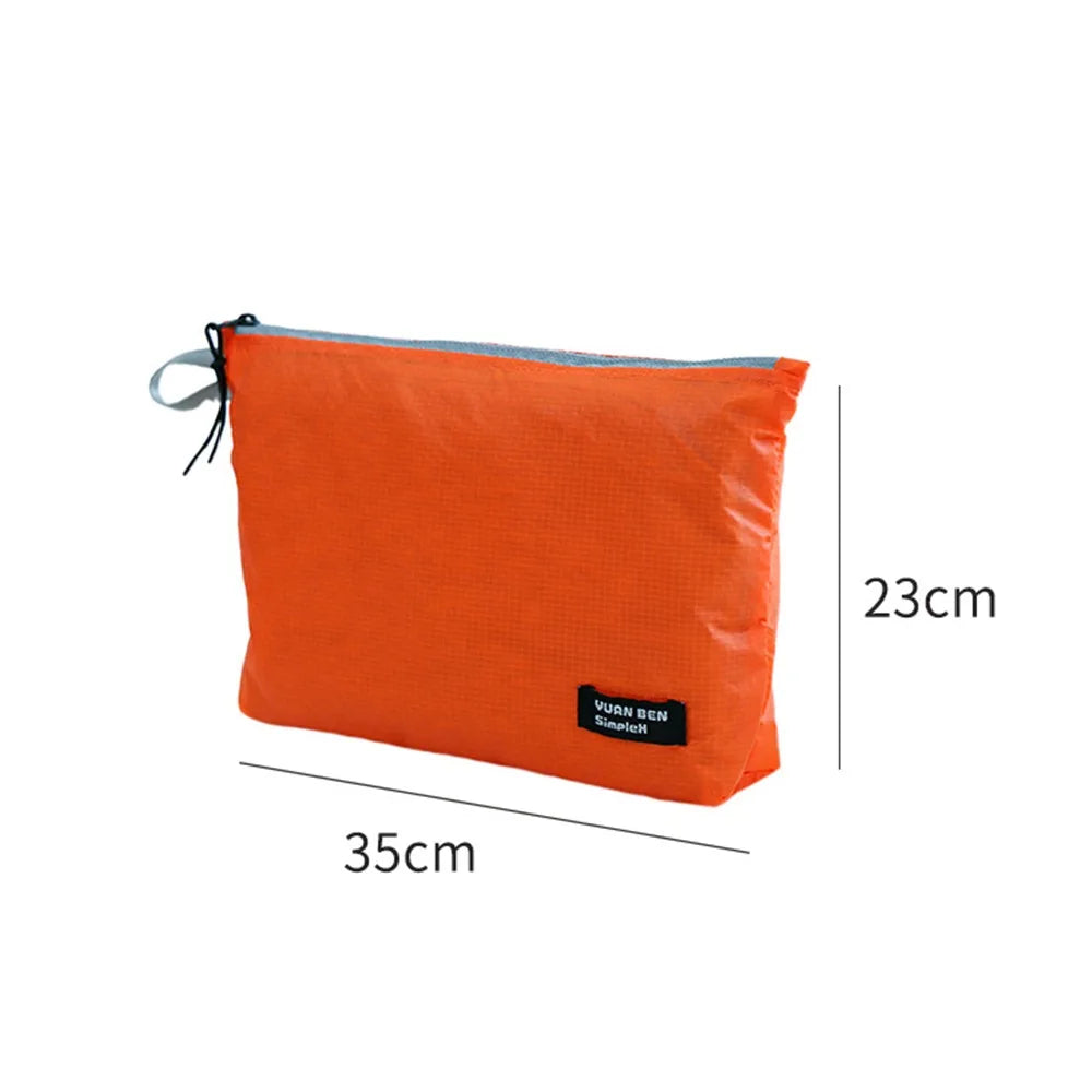 Silicone-coated Luggage Storage Bag Multifunctional Ultra-lightweight Travel Organizer Bag High-Capacity Yellow Orange