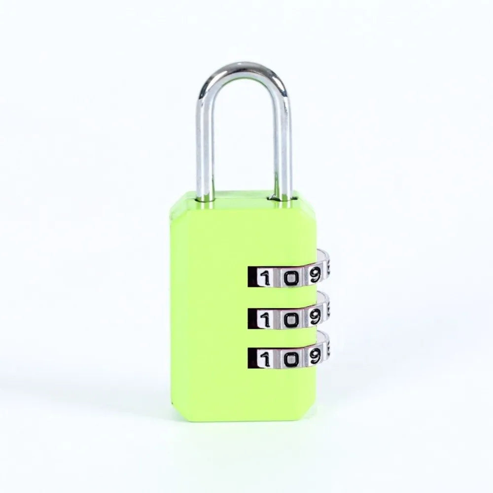 Security Travel Combination Lock Dormitory Cabinet  Lock Backpack Zipper Lock 3 Digit Password Lock Luggage Padlock
