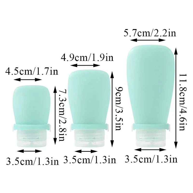 1/2pcs Soft Silicone Travel Bottles Empty Squeeze Tubes For Lotion Leakproof Skin Care Products Container Travel Accessories